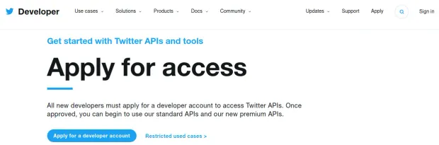 Twitter Developer Account