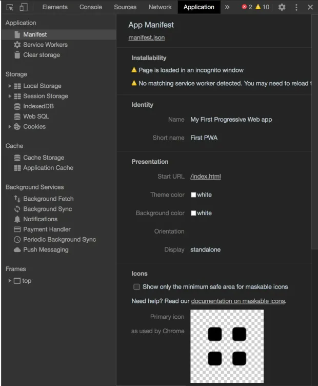 Application Manifest