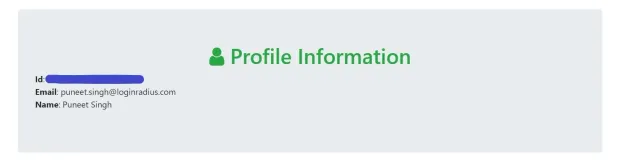 Social Profile Info