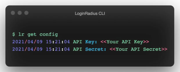 LoginRadius CLI Get Config