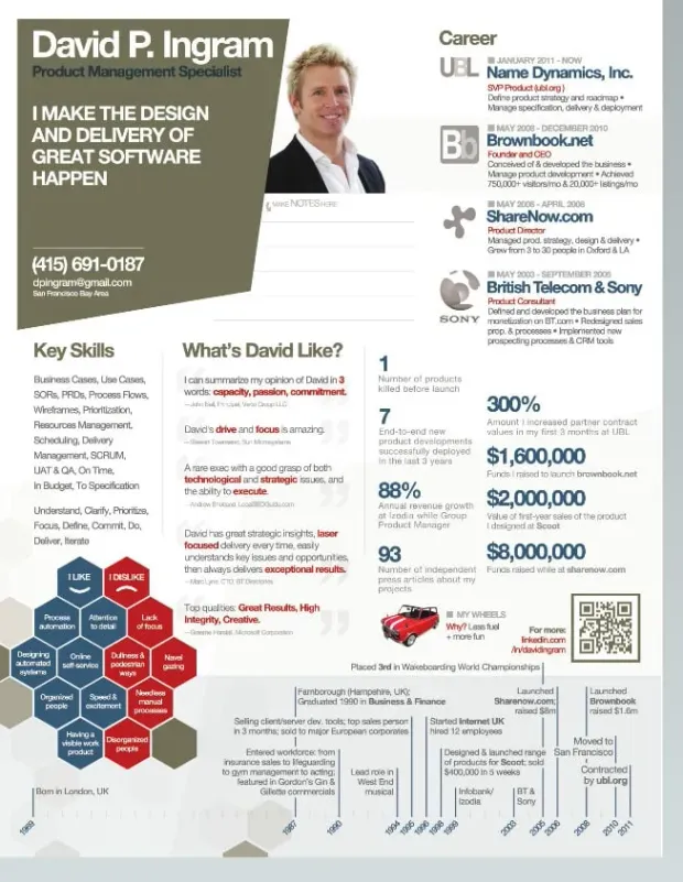 Virtual resume example 3