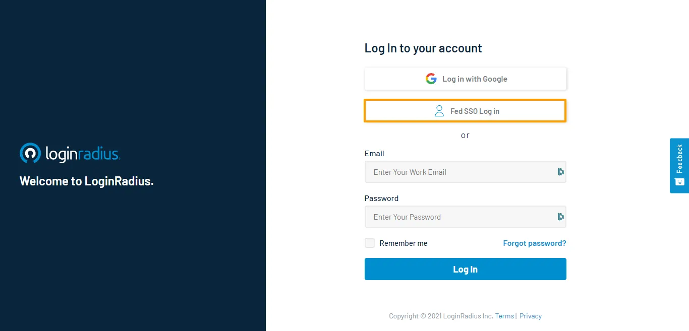 Fed SSO Log in Step 1   Fed SSO Log In