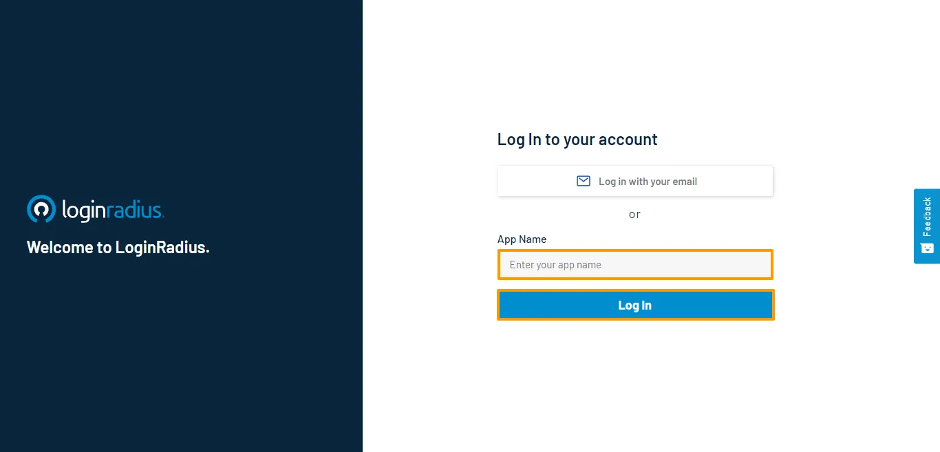 App Name & Login Step 2   App Name & Login