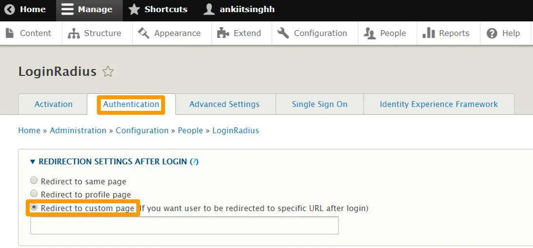 enter image title here RedirectionCustom