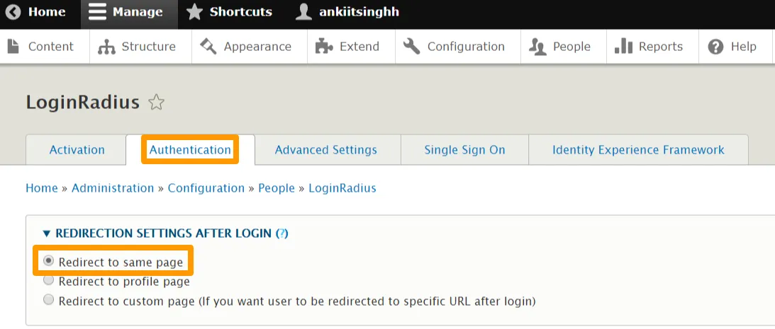 enter image title here RedirectionSame