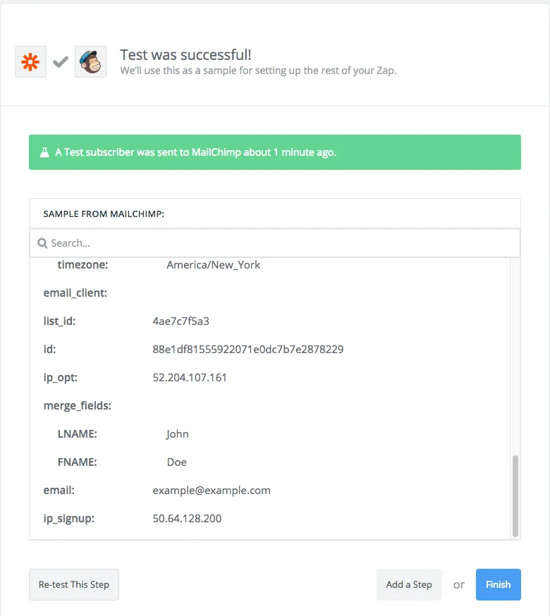 enter image title here Test Successful