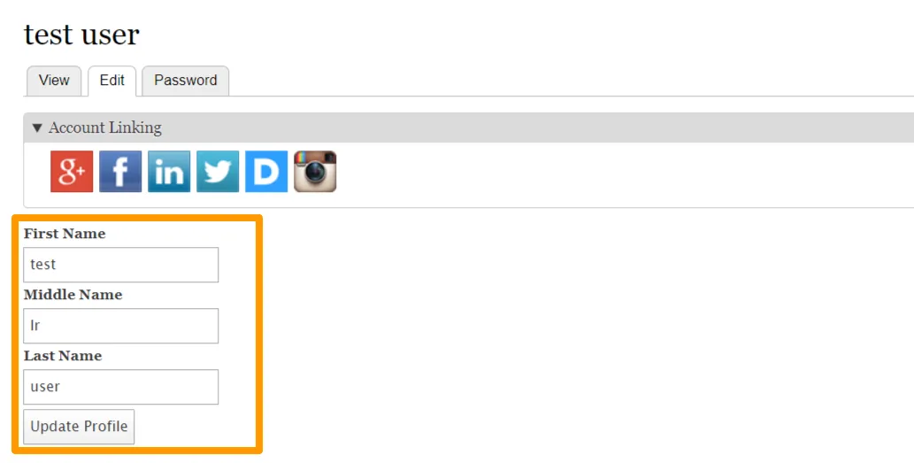 enter image title here Update Profile